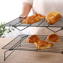 Rejilla de enfriamiento apilable de 1/2/3 niveles, material de acero inoxidable, rejilla de horneado plegable, adecuada para enfriar pasteles, galletas, pizza, carne, pan, antiadherente y fácil de limpiar, uso en múltiples escenarios - regalo ideal para entusiastas de la repostería y inauguración de casa - Ver 6