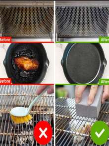 1/2入 BBQ 清潔石，強效清潔露營烤爐、烤網、燒烤爐、煎鍋，去除污垢與焦痕，耐用 - A - 查看 7