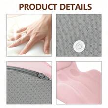 Dieses Liege-/Schlafkissen wird mit einem kleinen Kissen und einem Seitenschläferkissen geliefert. Dank seiner ergonomischen 3D-Form lässt es sich leicht abwischen. Es bietet zudem orthopädische Unterstützung und ist vielseitig einsetzbar: auf Sofas, Betten, Böden, auf Reisen, im Büro und natürlich zum Schlafen. - Pink - Übersicht 5