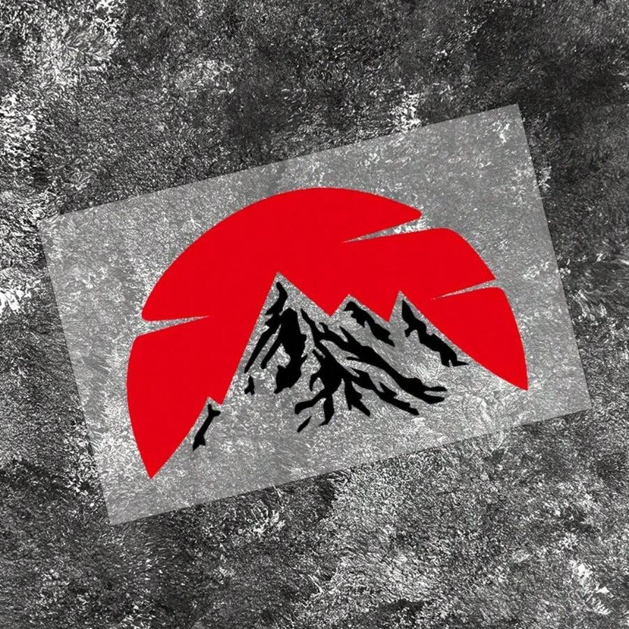 1件越野風格太陽與山脈貼紙 耐用裝飾貼紙 適用於車身、擋風玻璃、車窗、後車廂、摩托車 - A - 查看 1