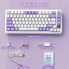 ATTACK SHARK X85PRO Wireless Mechanical Keyboard with TFT Display & Knob, 75% QMK Gasket-mounted Gaming Keyboard, 2.4G/BT/USB-C Wired,Hot Swappable Linear Switch, 4000mAh,NKRO - Übersicht 6