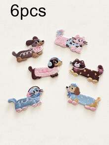 3/6pcs 3D Pattern Embroidered Badge Patches, Heat-Seal Design Patches Suitable For Clothing, Hats, Jackets, DIY Cartoon Cat Embroidered Patches Suitable For Phone Cases, Bags, Clothing Decoration, 1pc/Pack - Multiple Styles - View 12