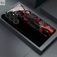 24-Stunden-Versand aus DE/FR/ES |   Black & Red Japanese Samurai Style Pattern Glass Case mit Camera Protection & Shockproof – kompatibel mit Apple  11/12/13/14/15/16/17 Pro Max/Plus/SE/Air – Perfektes Geschenk – für Samsung Galaxy S21/S22/S23/S24/S25 Ultra - 1 Stück Bildfarbe - Übersicht 5