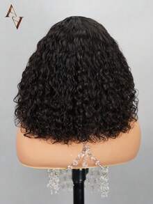 ARABELLA 水波紋 13x4x1 T-Part 蕾絲波波假髮，自然色，免膠水，100% 純處女髮，180% 密度，預拔髮際線 & 預漂色，可染髮，細髮結，12 英吋短波波，適合初學者 - SNatural - View 8