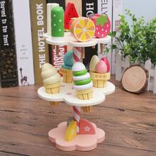 1pc Color Box Packaged Ice Cream Stand Toy, Suitable For Role Play With Companions, Develops Hands-On Ability And Logical Thinking, Parent-Child Interaction Toy, Perfect Gift For Birthday/Christmas/Halloween - Multicolor - View 1