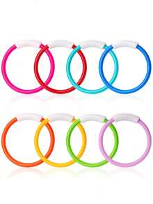 8-1 piezas Anillos de buceo coloridos, juguetes de entrenamiento para piscina sumergibles y de lanzamiento, regalos para juegos de fiesta de piscina de verano - Múltiples estilos - Ver 4