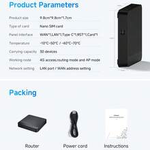 DBIT Mini Box 4G Lte Router Wifi SIM Card Modem 4G Car Wifi Amplifie Support 5V USB Power Supply And 30 Device Connections - Black - View 9