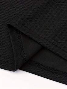 Nueva camiseta de verano para hombre de manga corta con estampado, deportiva, casual y de moda, prenda superior versátil y cómoda, camiseta casual de manga corta transpirable para exteriores - Negro - Ver 6