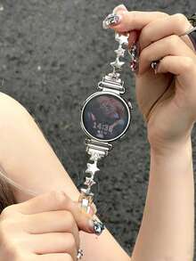 1PC 18mm 20mm 22mm 四葉花金屬手鍊錶帶 適用於 Galaxy Watch Active 7 6 5 4 3 40/44mm 適用於 GT4 5 6 41/42mm 女款細錶帶 - starlight - 查看 9