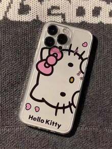 SANRIO 2pcs HelloKT Cat Magic Cube Precision Hole Anti-Drop Apple Phone Case - Clear - View 7