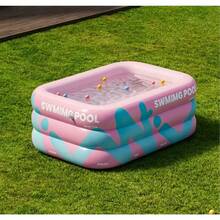 3-Layer Anti-Burst Thickened Inflatable Swimming Pool, Large Capacity Outdoor Backyard Water Play Pool, Easily Create Summer Water Park (Single Swimming Pool) - Vitality Powder - View 12