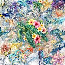 50 pièces Autocollants de vie marine et florale à l'aquarelle, motifs de méduses et de poissons, autocollants transparents en PET amovibles sans résidus, convenant pour coque de téléphone, tablette, réfrigérateur, skateboard et trottinette électrique, cadeau de rentrée scolaire - Multicolore - Voir 12