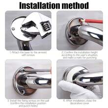50cm Bathroom Grip Shower Tub Grab Bar Handle Handrail Rail Disabled NEW - White - View 5