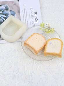 1pc Realistic Bread Slice Cake Base Aromatherapy Candle Silicone Mold - Bread Slices - View 4