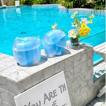 2pcs Inflatable PVC Arm Floats, Striped Swimming Pool Rings, Suitable For Adults Men And Women, For Water Sports Learning, Swimming Training, Summer Beach Party - Multicolor - View 13