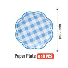 10pcs/25pcs/50pcs Octagonal Petal Series Disposable Plates, Party Supplies, Gathering Supplies, Holiday Supplies, Suitable For Gender Reveal, Birthday Party, Theme Party, Family Picnic - View 8