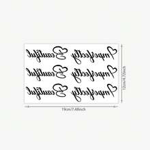 Pegatina de tatuaje de texto estilo curativo suave, pegatina de tatuaje en inglés cursivo "Imperfectamente Hermosa" - Multicolor - Ver 4