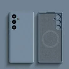 VRNOEI 奢華磁吸無線充電手機殼，相容 iPhone 16 14 13 12 11 15 17 18 Pro Max，天鵝絨材質，相容 iPhone 17 AIR 14 15 16 Plus，手機殼配件，相容 Galaxy S26 S24 S23 S22 S21 S25 Ultra Plus，磁吸無線充電保護殼 - 遠峰藍 - 查看 44