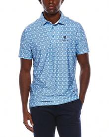 Ben Sherman  Hemlet Tech Jersey Sports Fit Polo Shirt - Blue - View 1
