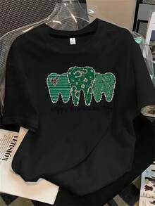 Halloween Graphic T-Shirt - Black - View 1