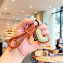 26 Letter Options Keychain - Letter Accessories Designed For English Names, Backpack Charm Accessories, Student Decoration, Portable Cute PU Leather Keychain, Suitable As Valentine's Day Gift Or Unisex Keychain Accessory - Letter - View 28