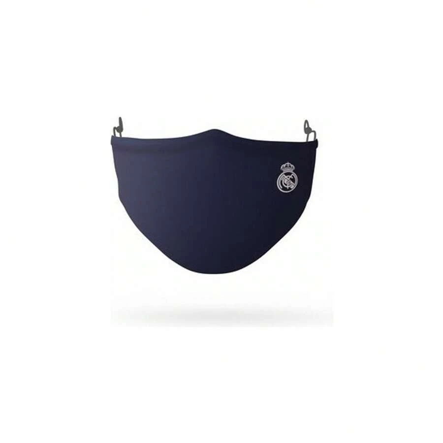 | Real Madrid Shield Mask, Adult And Kids, Shield And Initials Design, Comfortable Fit With Ear Hold, School And Sports Accessory, Official License, Reusable And Washable - View 1