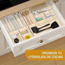25 PCS Organizadores de Cajones, Cajas Organizadoras de Plstico en 4 Tamaos Diferentes, Organizador de Maquillaje, Organizadores de Acrilico para Cocina, Escritorio, Bao, Joyas - Transparente - Ver 7