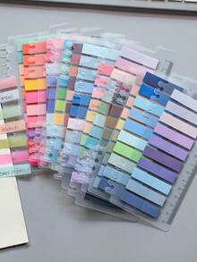 2400/1600/1200/800 buah Tab Indeks Fluorescent Transparan Berwarna-warni dengan Penggaris, Penanda Halaman Perekat yang Dapat Ditulis, Cocok untuk Pelajar, Remaja, Buku Catatan, Buku, Buku Harian, Persiapan Sekolah, Pengorganisasian Kantor, Perlengkapan Sekolah dan Kantor - beraneka warna - View 3