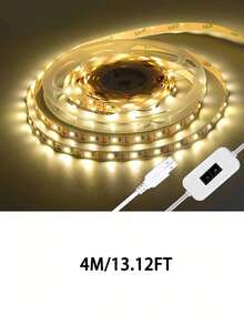 Luz LED Inteligente 2835 con Retroiluminación LED Deportiva USB 5V, Interruptor de Sensor de Escaneo Manual, Luz de Sensor de Escaneo Manual Decorativa, Adecuada para Dormitorio, Fiestas Navideñas Familiares, Cocina, Decoración de Armario. - Blanco - Ver 17