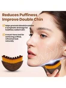 2pcs Facial Care Massage Set - Lymphatic Contour Facial Brush, Dry Facial Brush, Facial Lymphatic Drainage Massager, For Face, Chin And Jawline Sculpting, Facial Gua Sha Tool - Upgraded Version - View 3