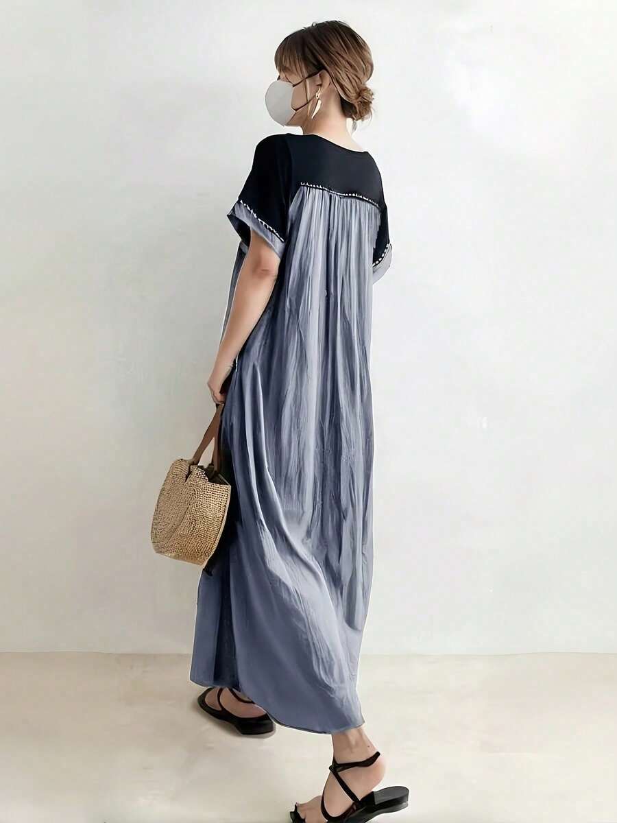 Women Long Dresses - Blue - View 1