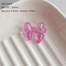 Acrylic Transparent UV Color Fat Bow Bead DIY Jewelry Mobile Phone Chain Keychain Production Accessories Materials - Multicolor - View 28