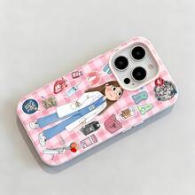 Tema médico Dr. Aura en rosa y azulfunda de teléfono Fundas compatibles con ,Apple,VIVO,OPPO,,, y Honor.Fabricadas en silicona TPU,ofrecen protección contra golpes y caídas. - Rosa - Ver 6