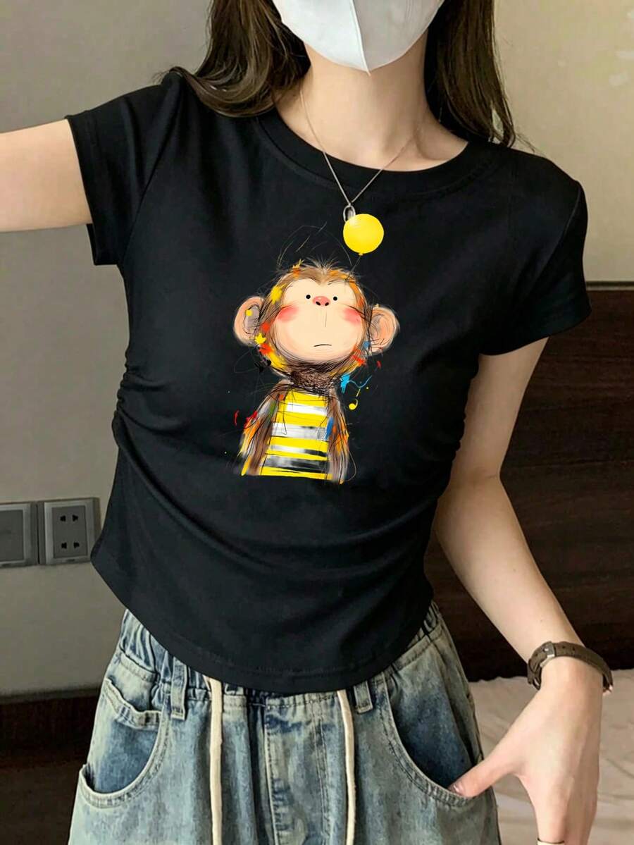 Women T-Shirts - Black - View 1