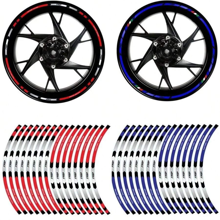 AD Car And Motorcycle Wheel Stickers, Customized Reflective Rim Decals, Universal Wheel Hub Decorative Strips - TZ-rainbow Wheel Stickers - View 1