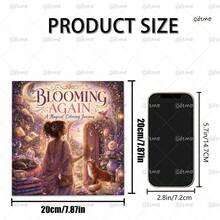 SANRIO GDTME BLOOMING AGAIN: 1pc Bold And Easy-To-Use Blooming Again Coloring Book For Adults And Teenagers, Featuring Magical Fantasy-Themed Illustrations. It Uses 120g Thickened Paper And Has A Total Of 24 Pages, With 5 Random Stickers Included. - Coloring Book - View 4