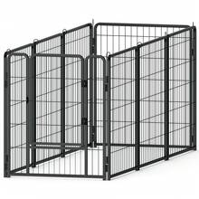 Parque infantil plegable para mascotas, 65*80 cm, cierre automático, valla portátil con puerta, para perros, conejos, animales pequeños y gatos, 6 paneles / 8 paneles / 12 paneles / 16 paneles - Negro - Ver 10
