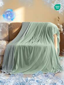 1 buah Selimut Pendingin Musim Panas, Pengalaman Menyegarkan Seketika, Dirancang untuk Orang yang Sensitif terhadap Panas, Tekstur Bernapas dan Ramah Kulit, Dapat Dicuci dengan Mesin, Ringan dan Portabel, (15*24cm Hanya Tas Penyimpanan), Cocok untuk Tempat Tidur, Sofa, Kantor, Perjalanan - Hijau muda - View 2