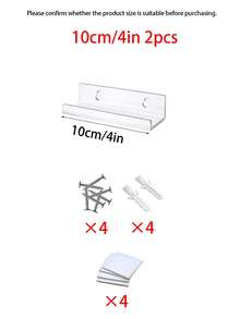 Estante de acrílico transparente para discos de vinilo, repisa flotante montada en la pared para exhibir álbumes LP, estante de pared de acrílico sin instalación de taladro o tornillo, herrajes incluidos, 4 tamaños & múltiples opciones de paquetes - Ver 16