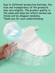 100pcs/200pcs Disposable Foot Mask Socks, Moisturizing & Cracked Heel Care Foot Sleeves, Plastic Foot Therapy Socks, Suitable For Manicure, Foot SPA, Cracked Heel Care And Shoe Trying (With Adhesive Tape) - Clear - View 7