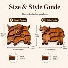 Highland Cow Wooden Charcuterie Board – Perfect For Parties & Kid-Friendly Snack Trays, Fun Finger Foods, Nut-Free Options – Ideal Gift For Birthdays, Festivals, Christmas, Halloween - View 9