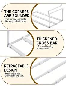 1pc Expandable Shoe Rack - Space-Saving Metal Storage Organizer With Adjustable Shelves, Classic Design Suitable For Home And Office, No Assembly Required, Shoe Storage Organizer, Shoe Cabinet - Multicolor - View 5
