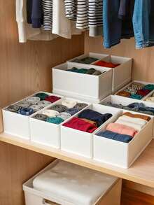 Foldable Fabric Storage Box, Closet Drawer Organizer, Multi-Functional Clothing Storage Box, Home Miscellaneous Storage Box, Fabric Foldable Storage Box, Space-Saving, Desktop Cosmetic And Stationery Organizer, Suitable For Back To School Season - Multicolor - View 5
