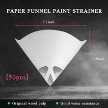 50 PCS 100 Micron Cone Paint Strainers, Cone Filters With Fine Nylon Mesh, Disposable Paint Paper Strainers For Automotive, Spray Guns, Universal Filters Car Accessories - 50 PCS - View 2