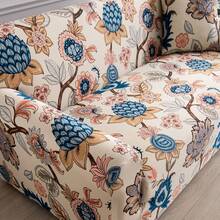 1 buah Sarung Sofa Motif Bunga, Tahan Debu & Noda, Pelindung Sofa Elastis Satu Bagian yang Menutupi Seluruh Bagian, Dekorasi Rumah Ruang Tamu, Cocok untuk Sofa 1/2/3/4 Dudukan, Dapat Digunakan Sepanjang Musim, Dapat Dicuci dengan Mesin, Sarung Bantal Tidak Termasuk - MultiWarna - View 6
