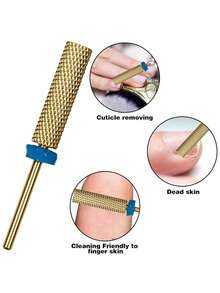Gold-Colored Tungsten Carbide Nail Milling Drill Bit, Made Of High-Hardness Carbide For Versatile Use, Suitable For Long-Term Gel Removal - Yellow - View 6