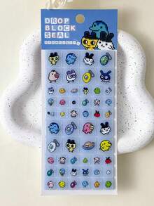 3D/DIY Stickers, Interchangeable 3D Embossed Fun Stickers, Transparent Embossed Creative Sticker Book, Diamond Gem Crystal Children's Handmade Decoration Stickers, Christmas/Thanksgiving Children's Birthday Gift - Multicolor - View 13