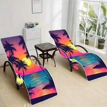 Quick-Drying Beach Chair Towel With Storage Bag - Perfect For Lounging And Travel - Multicolor - View 3