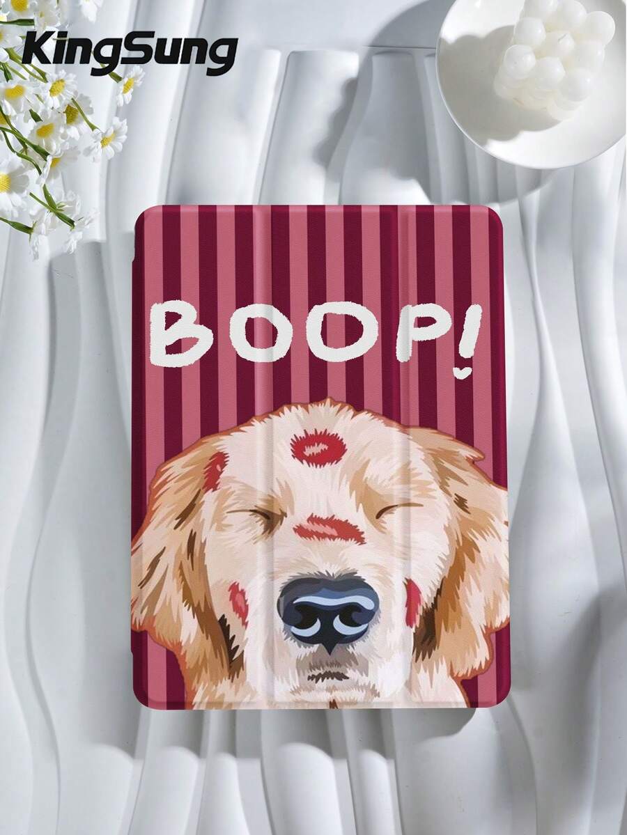 Kingsung Dog BOOP Pattern Tablet Case, Compatible With IPad 9.7/10.2/10.5/10.9/12.9/Pro 11, 10th Generation, Compatible With Samsung Galaxy Tab S6 Lite 10.4-Inch, Compatible With Kindle Paperwhite 12th Gen 2024, Kindle (11th Generation) 2022 Version, Soft Fall Protection, Smart Stand/Auto Wake/Sleep