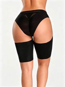 1pc New Seamless Anti-Chafing Anti-Slip Thigh Sleeve, Breathable Anti-Friction Thigh Guard, Elastic Skin-Friendly Thigh Band Suitable For Running, Dancing, Cheerleading, Yoga, Camping, Work, Prevents Rubbing And Friction, Comfortable Anti-Friction Thigh Protective Sleeve - Multicolor - View 2